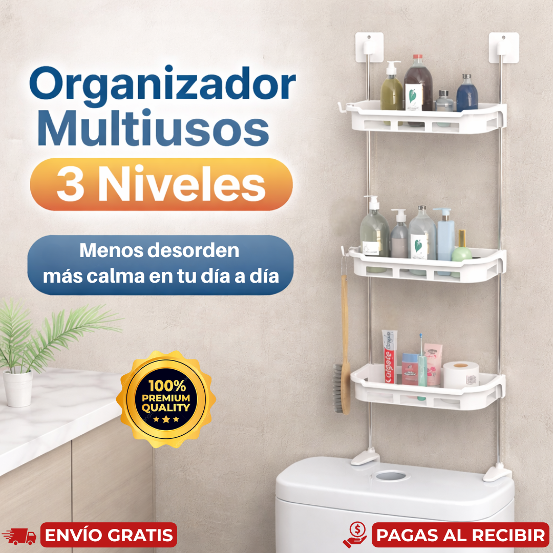 Organizador Multiusos 3 Niveles - Orden inmediato incluso en baños pequeños
