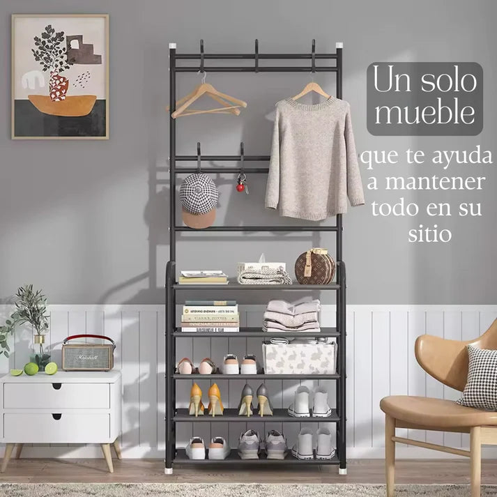Zapatero Perchero DualHome - Zapatos y abrigos siempre ordenados