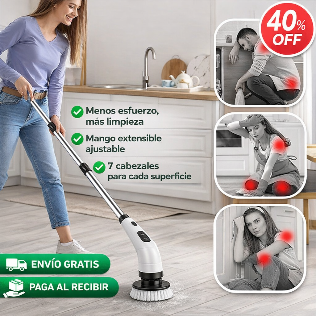 Cepillo PowerClean 7x - Menos esfuerzo, más limpieza