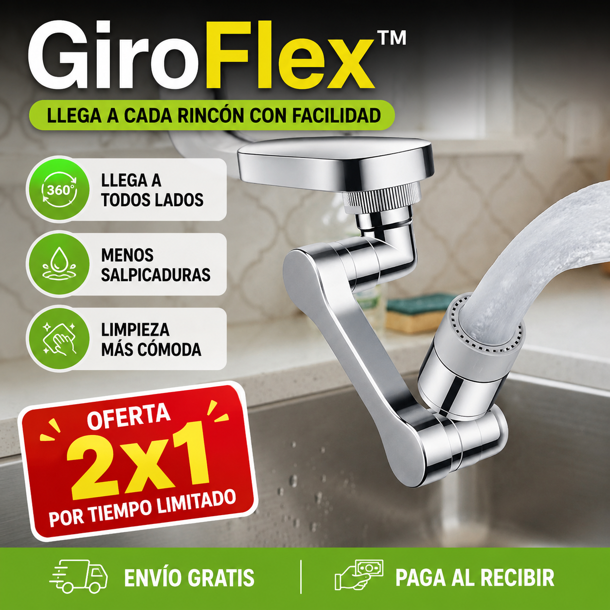 GiroFlex™ - Llega a cada rincón con facilidad