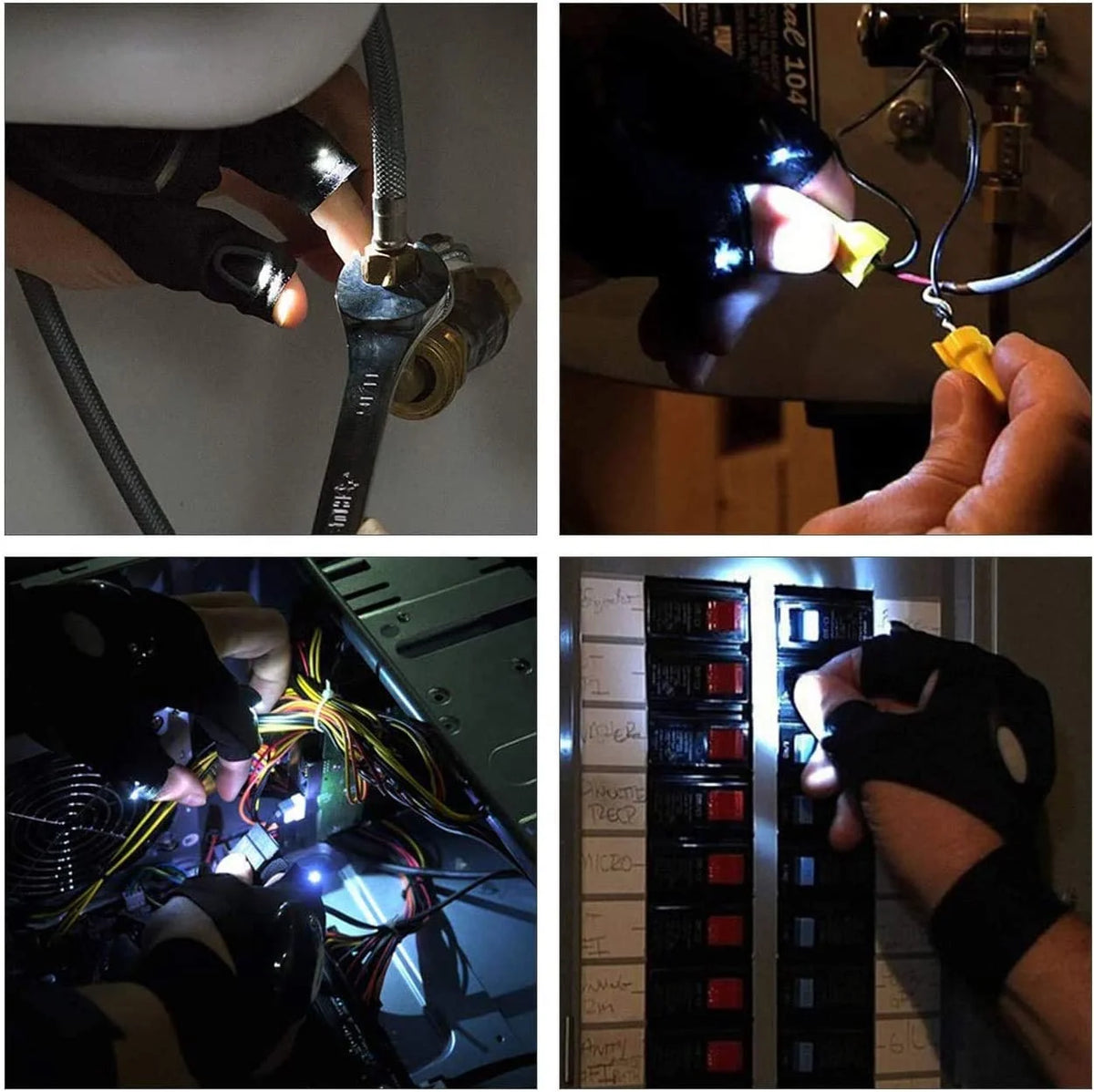 Guantes con linterna LED - Ilumina donde apuntas