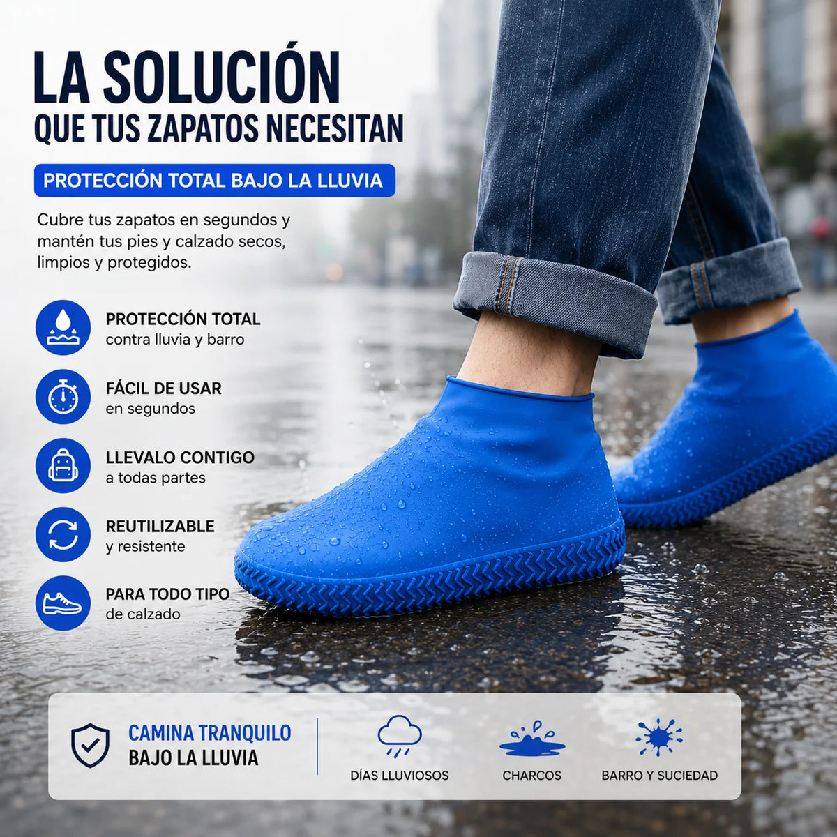 Cubre Zapatos Impermeables - Zapatos secos pase lo que pase