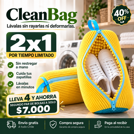 Bolsas lavazapatillas CleanBag - Lávalas sin rayarlas ni deformarlas