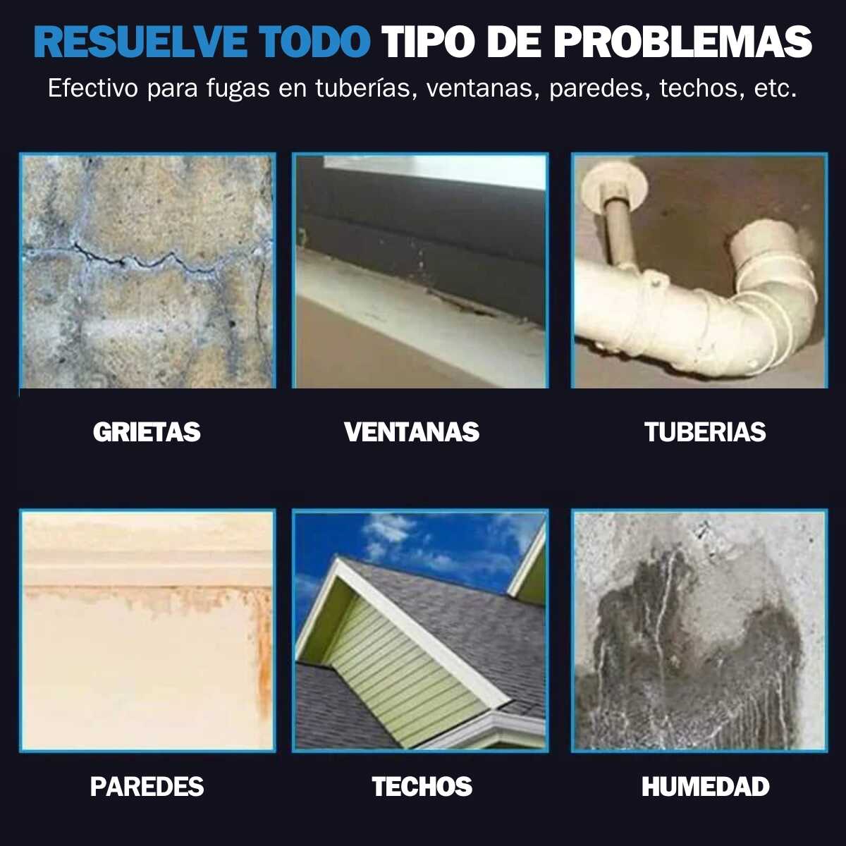 Sellador Impermeable MultiSuperficie - Resiste Agua, Lluvia y Humedad