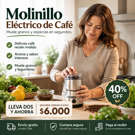 Molinillo Eléctrico de Café - Muele granos y especias en segundos