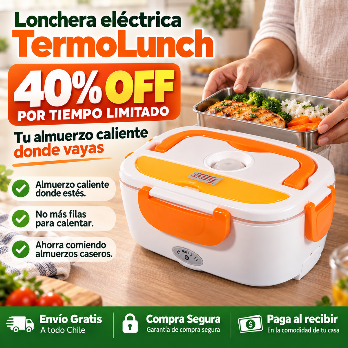 Lonchera eléctrica TermoLunch - Tu almuerzo caliente donde vayas