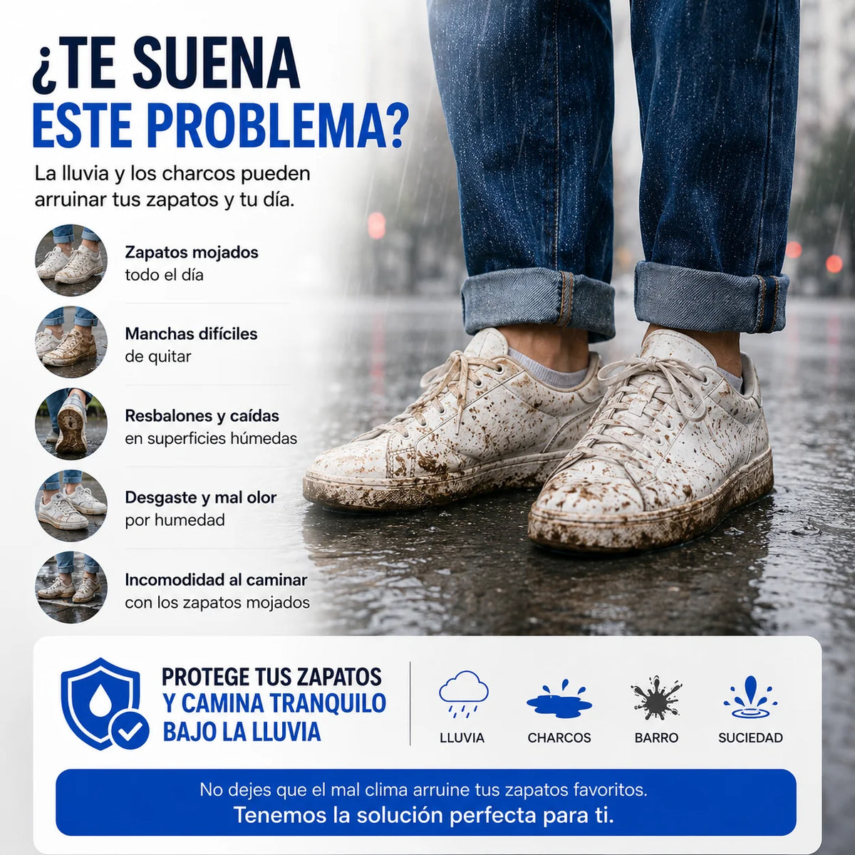 Cubre Zapatos Impermeables - Zapatos secos pase lo que pase