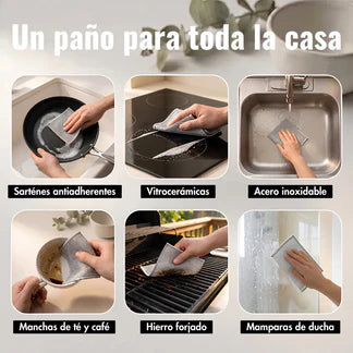 MetalClean x10 – El paño metálico reutilizable que reemplaza la birutilla tradicional