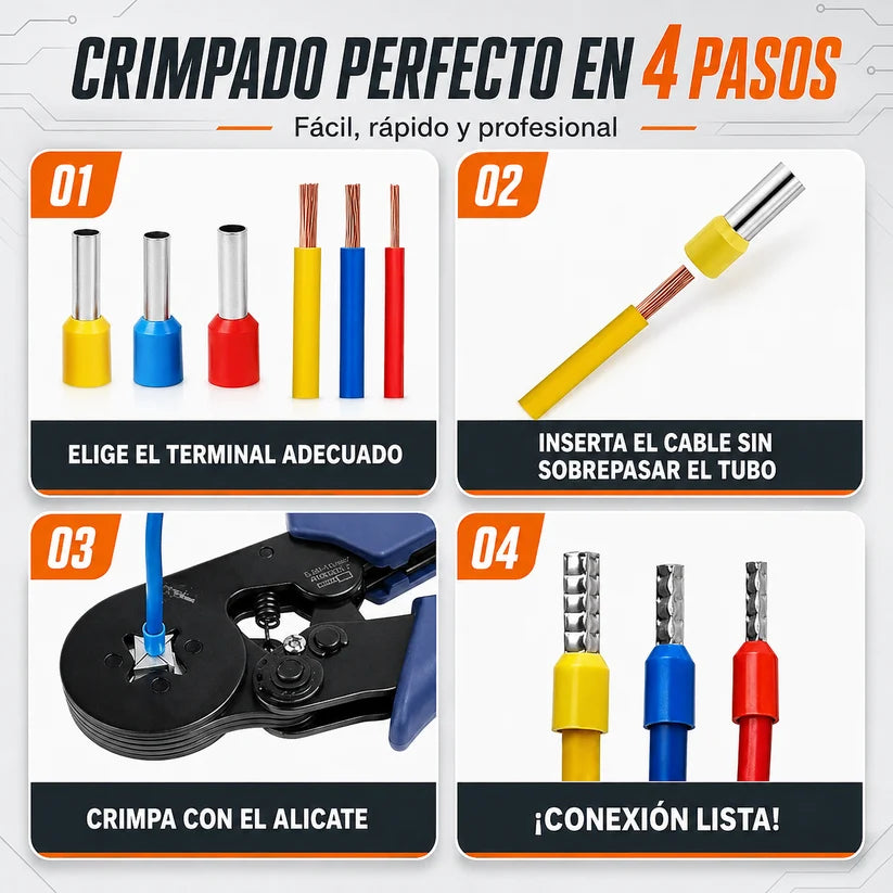 Kit Crimpadora de Terminales - Conexiones firmes y seguras