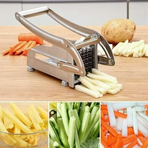 Cortador de Papas, Frutas y Verduras – Un empujón y queda listo para cocinar