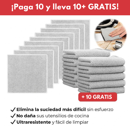 Paños de limpieza CleanPro – Pack de 10 + 10 GRATIS