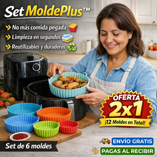 Set MoldePlus™- Cocina sin ensuciar tu freidora y limpia en segundos