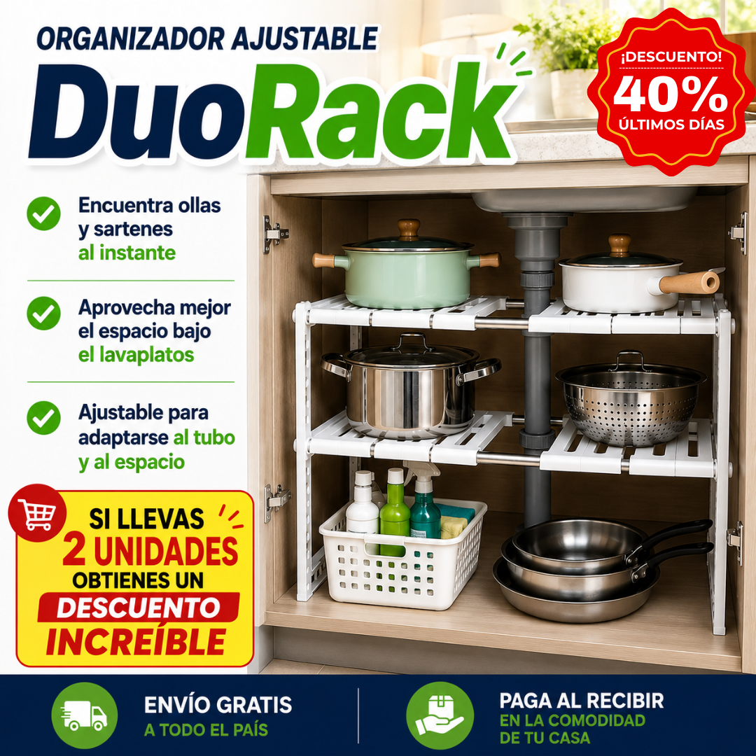 Organizador Ajustable DuoRack - Encuentra todo más rápido y elimina el caos