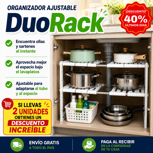 Organizador Ajustable DuoRack - Encuentra todo más rápido y elimina el caos