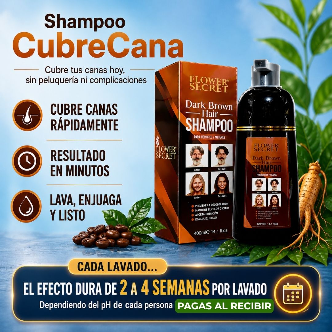 Shampoo CubreCanas - Lava, tiñe y cubre canas en un solo paso