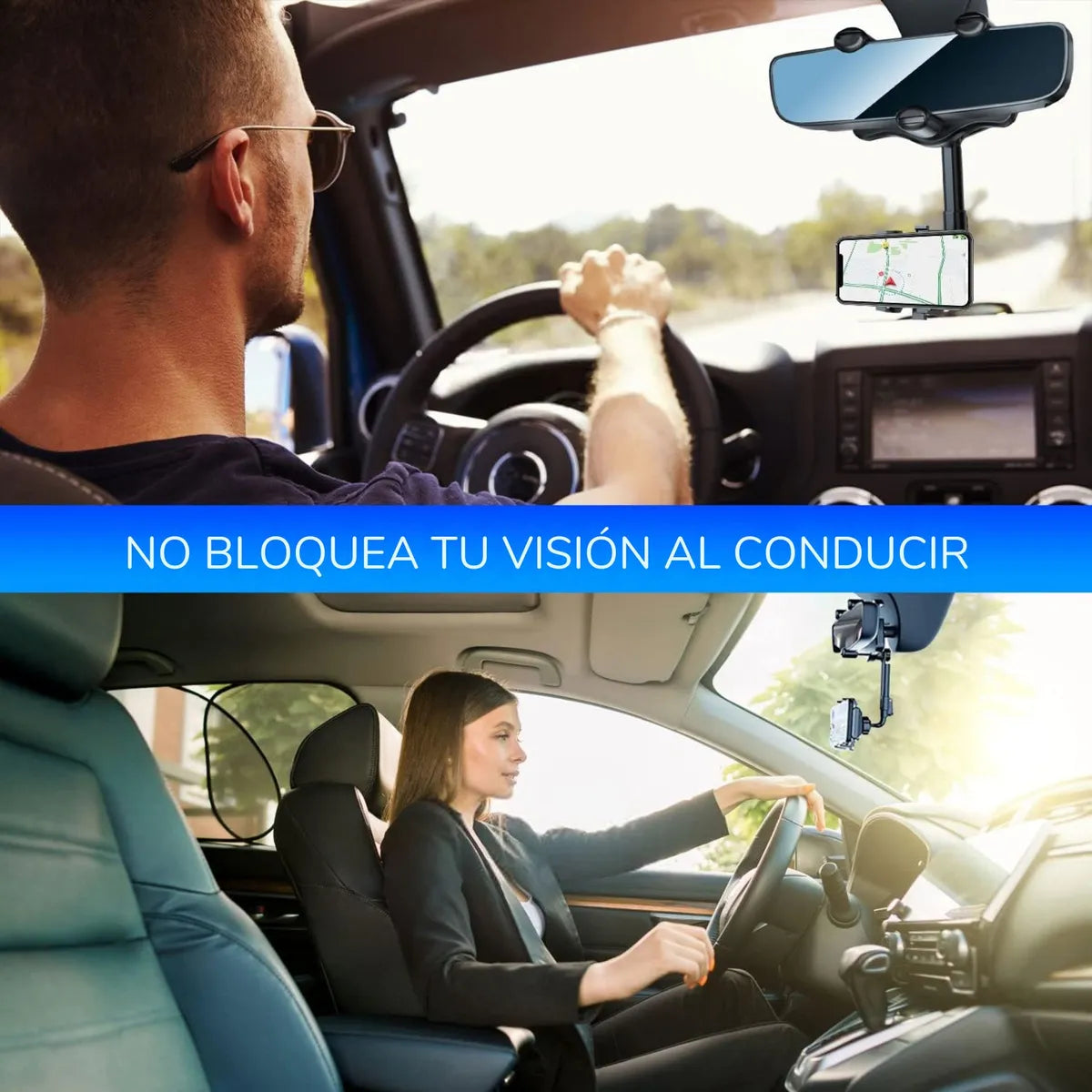 Porta Celular RotaGrip 360 - Gira, ajusta y listo, sin tapar tu visión